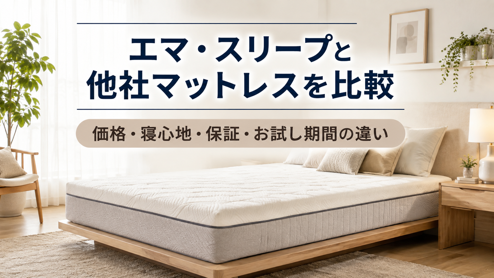 エマ・スリープと他社マットレスを比較｜価格・寝心地・保証・お試し期間の違い