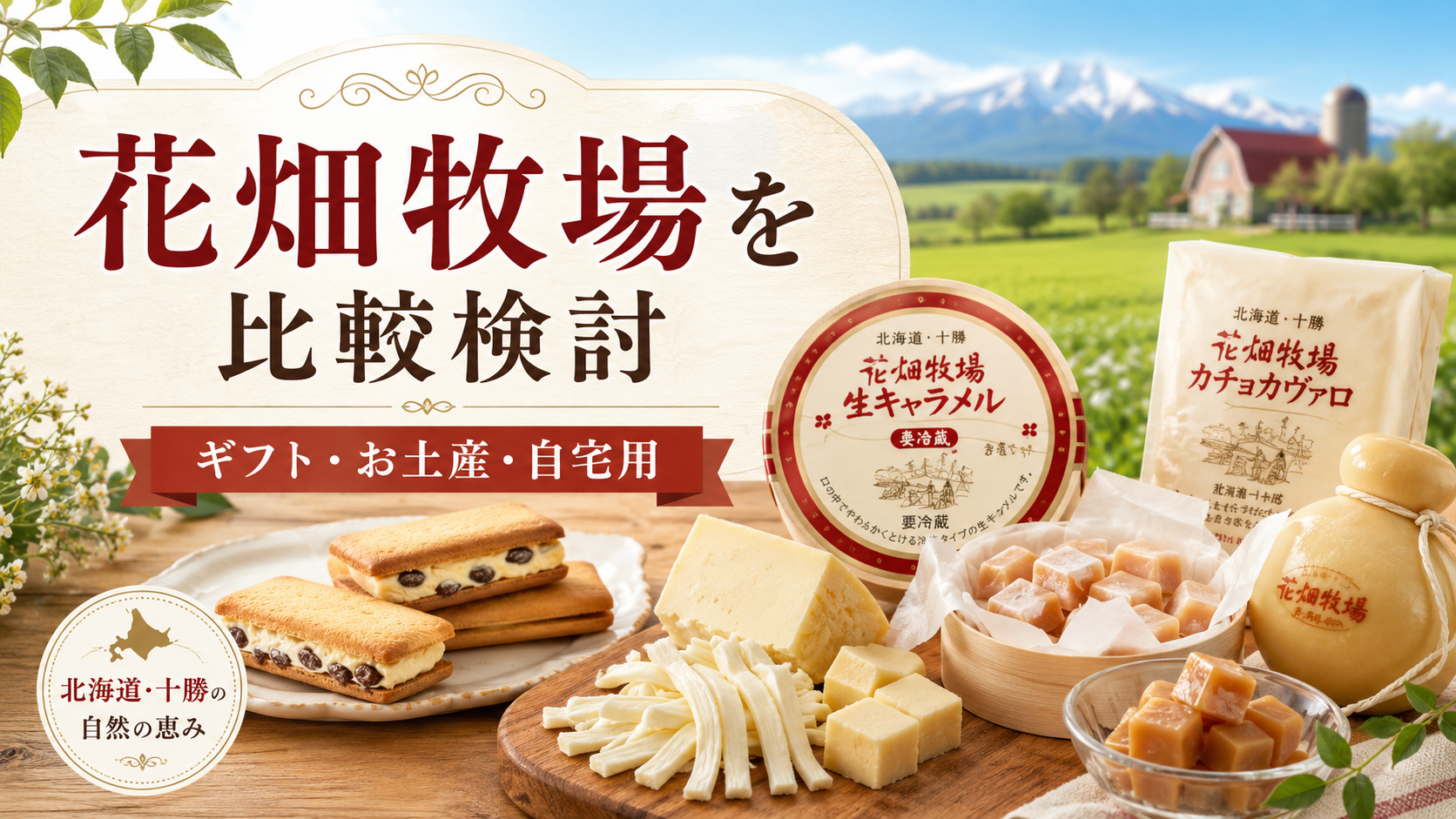 花畑牧場を比較検討|ギフト・お土産・自宅用に選びやすい商品と特徴を紹介