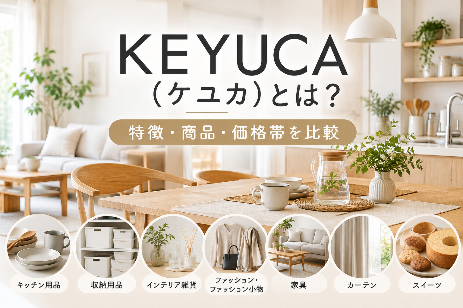 KEYUCA（ケユカ）とは？特徴・おすすめ商品・価格帯を他のインテリアショップと比較